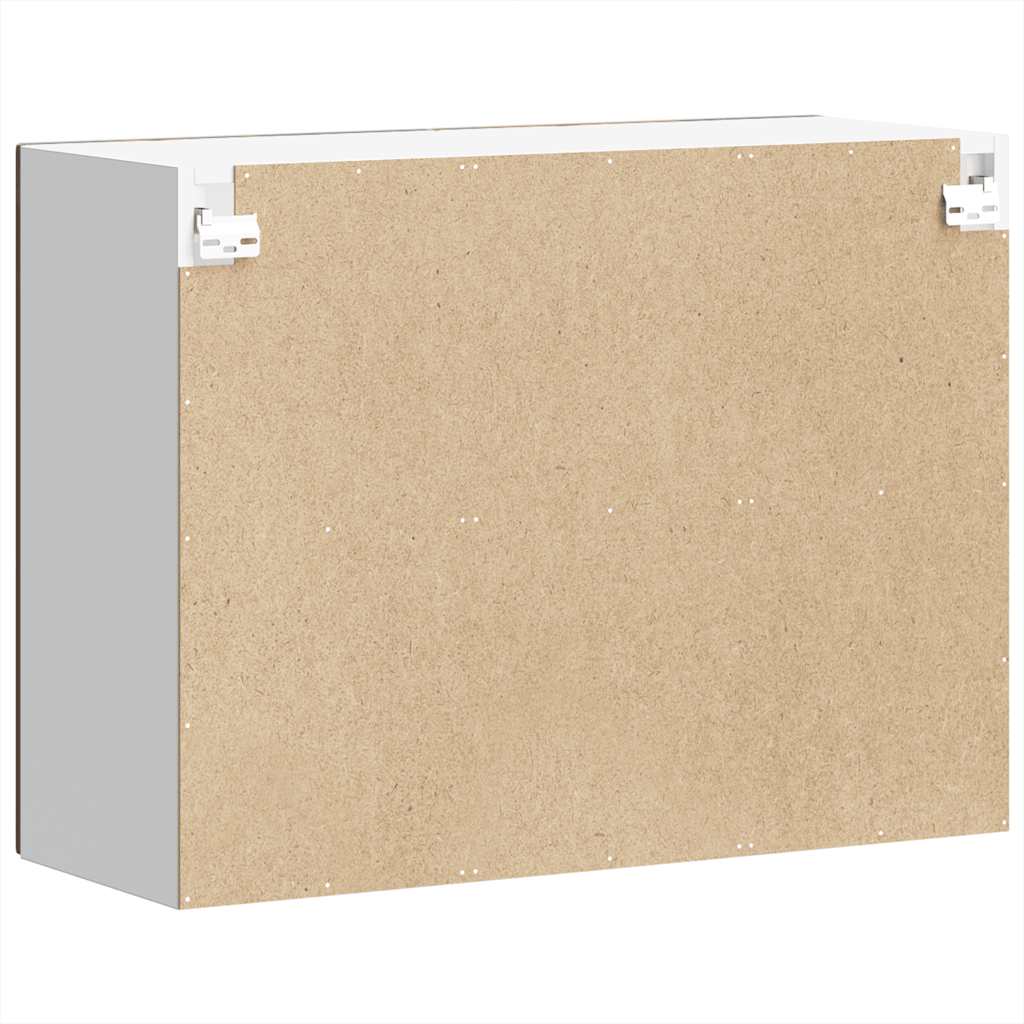 Pensile da Cucina con Porta in Vetro Kalmar Rovere Fumo - homemem39