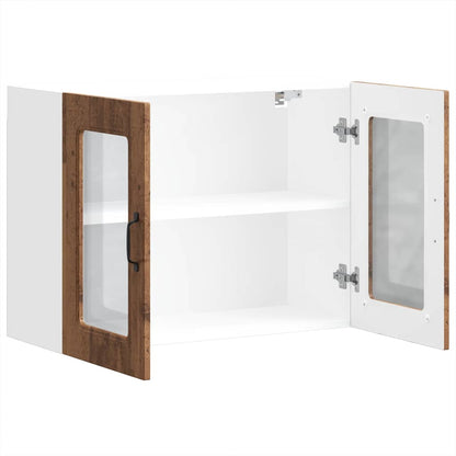Pensile da Cucina con Porta in Vetro Kalmar Legno Vecchio | homemem39