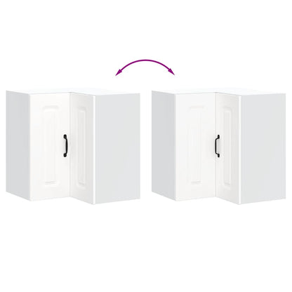 Pensile da Cucina ad Angolo Kalmar Bianco in Legno Multistrato - homemem39