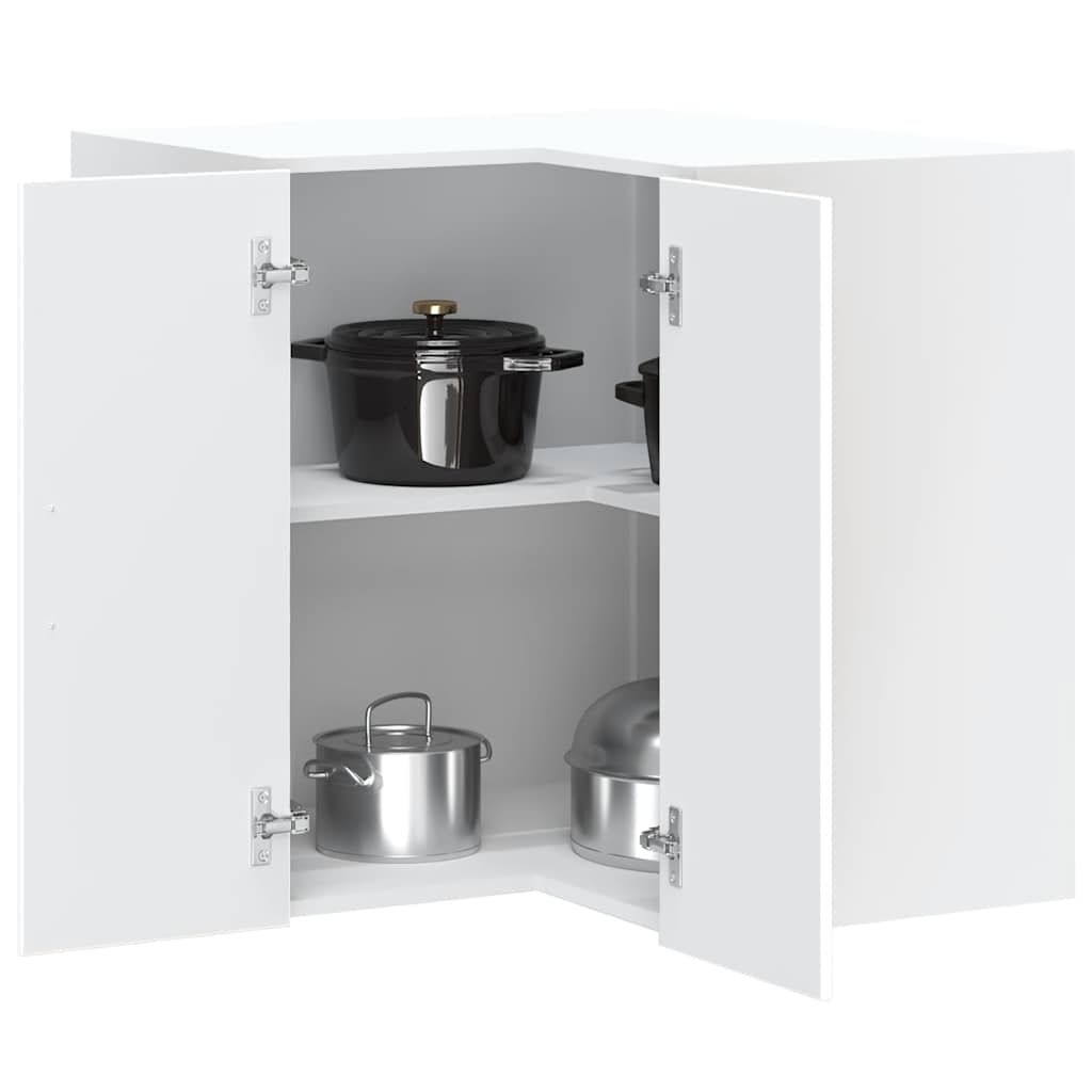 Pensile da Cucina ad Angolo Kalmar Bianco in Legno Multistrato | homemem39