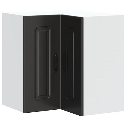 Pensile da Cucina ad Angolo Kalmar Nero in Legno Multistrato
