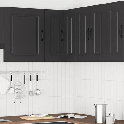 Pensile da Cucina ad Angolo Kalmar Nero in Legno Multistrato