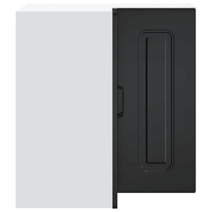 Pensile da Cucina ad Angolo Kalmar Nero in Legno Multistrato