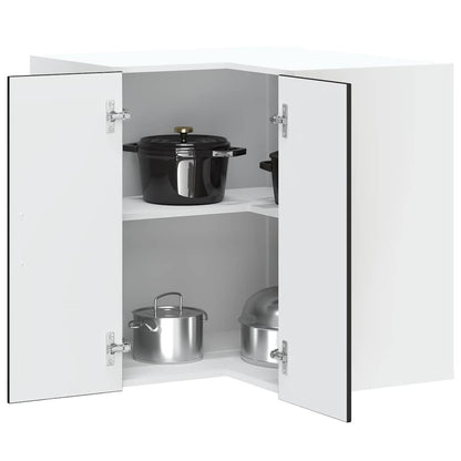 Pensile da Cucina ad Angolo Kalmar Nero in Legno Multistrato | homemem39