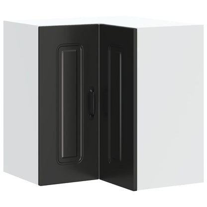 Pensile da Cucina ad Angolo Kalmar Nero in Legno Multistrato