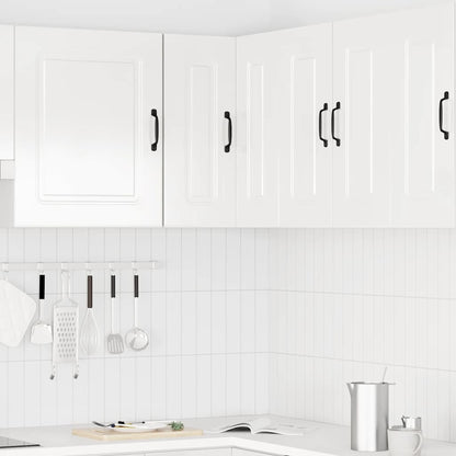 Pensile da Cucina ad Angolo Kalmar Bianco Lucido in Truciolato