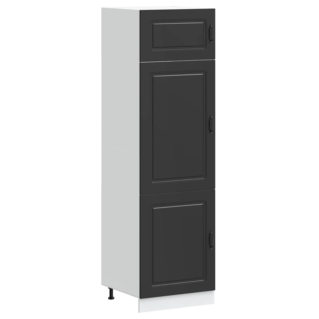 Armadio da Cucina Kalmar Nero in Legno Multistrato