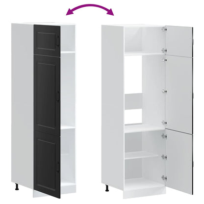 Armadio da Cucina Kalmar Nero in Legno Multistrato - homemem39