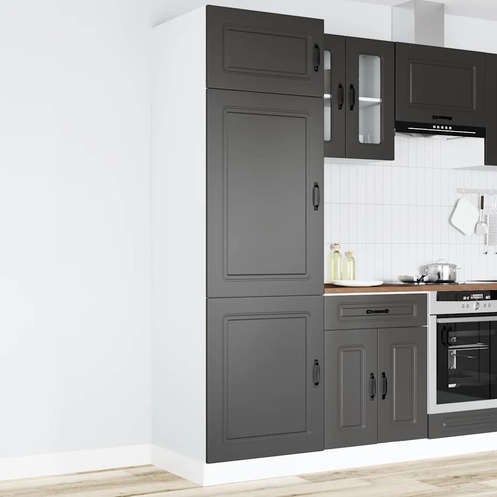 Armadio da Cucina Kalmar Nero in Legno Multistrato | homemem39