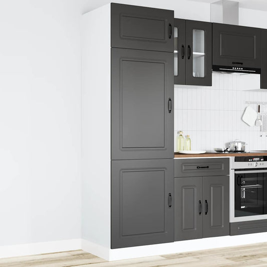 Armadio da Cucina Kalmar Nero in Legno Multistrato | homemem39