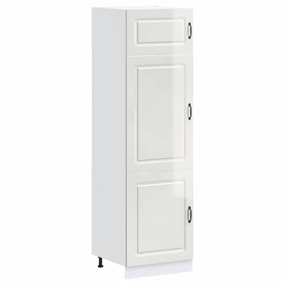 Armadio da Cucina Kalmar Bianco Lucido in Legno Multistrato | homemem39