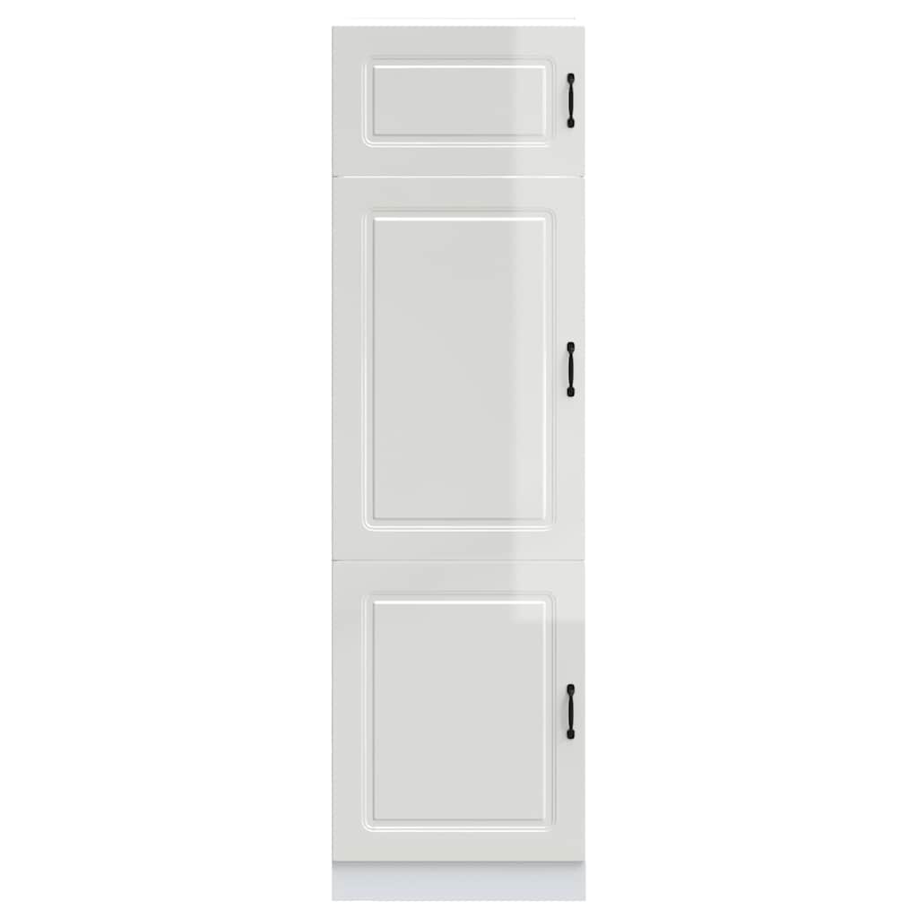 Armadio da Cucina Kalmar Bianco Lucido in Legno Multistrato