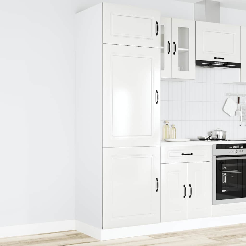 Armadio da Cucina Kalmar Bianco Lucido in Legno Multistrato
