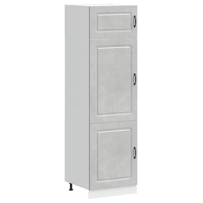 Armadio da Cucina Kalmar Grigio Cemento in Legno Multistrato