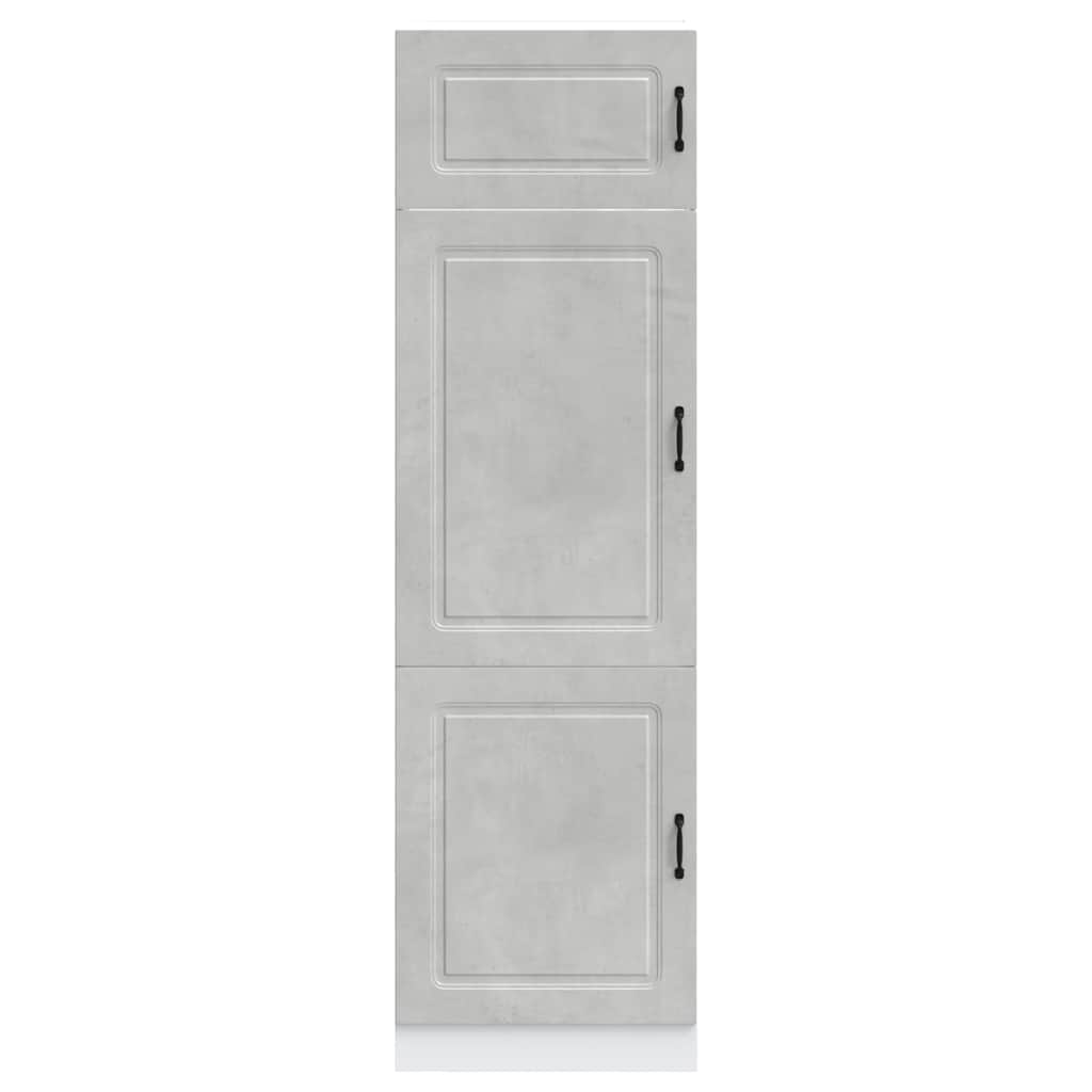 Armadio da Cucina Kalmar Grigio Cemento in Legno Multistrato | homemem39