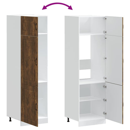 Armadio da Cucina Kalmar Rovere Fumo in Legno Multistrato