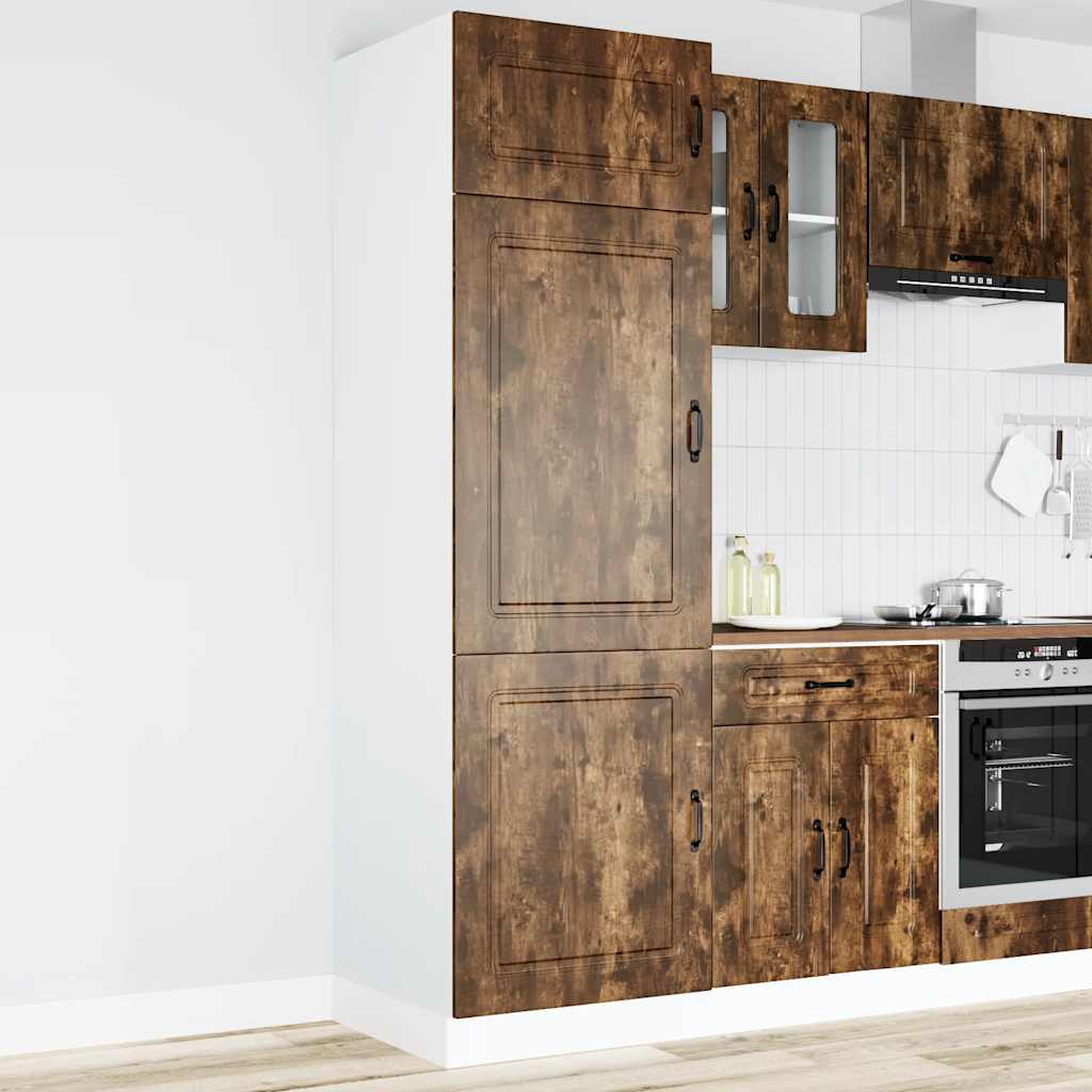 Armadio da Cucina Kalmar Rovere Fumo in Legno Multistrato