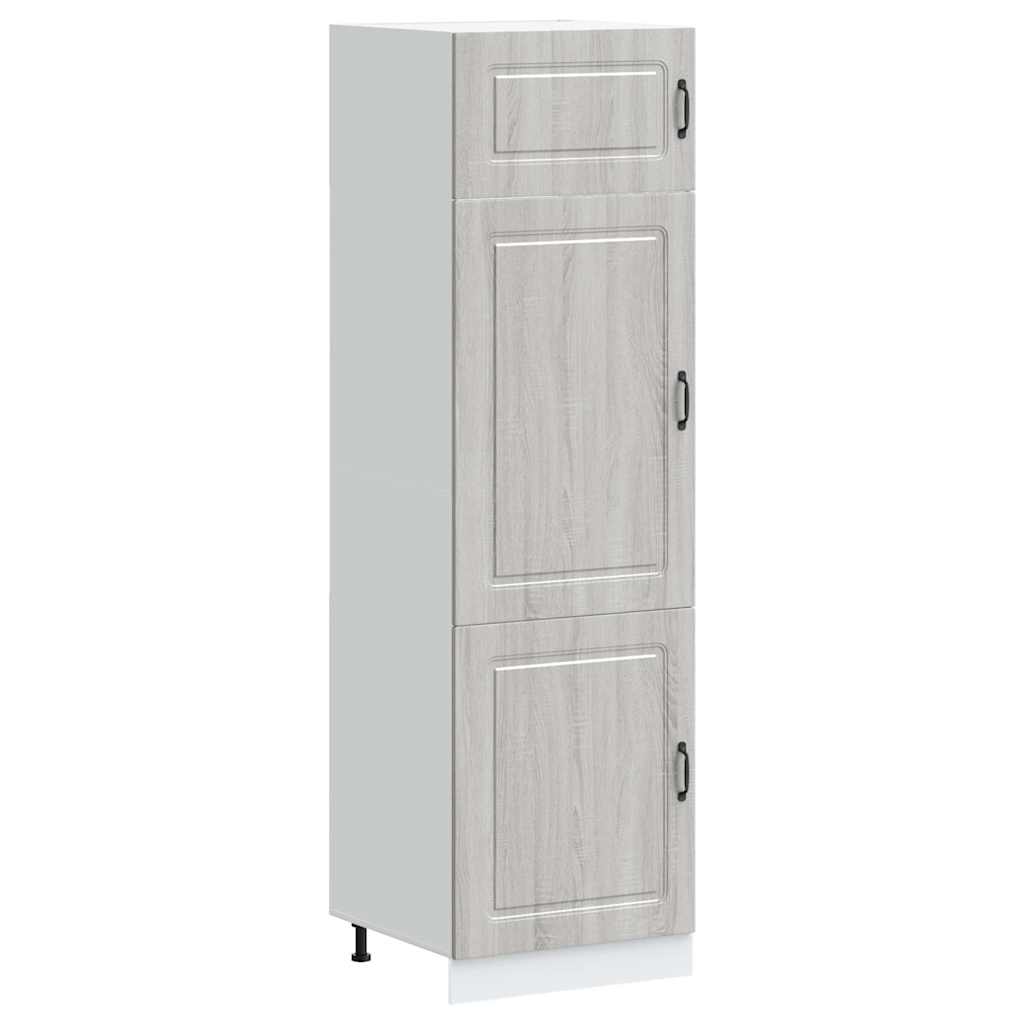 Armadio da Cucina Kalmar Grigio Sonoma in Legno Multistrato | homemem39