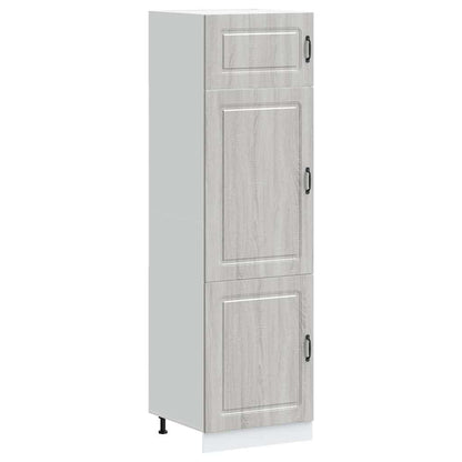 Armadio da Cucina Kalmar Grigio Sonoma in Legno Multistrato