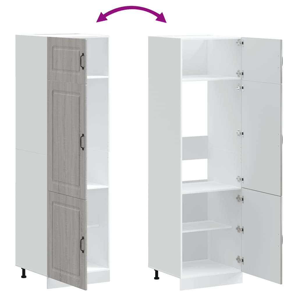 Armadio da Cucina Kalmar Grigio Sonoma in Legno Multistrato - homemem39