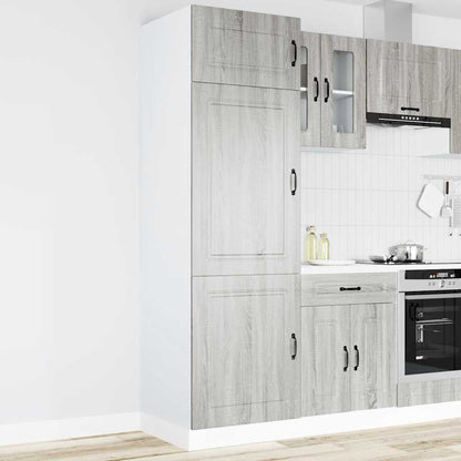 Armadio da Cucina Kalmar Grigio Sonoma in Legno Multistrato