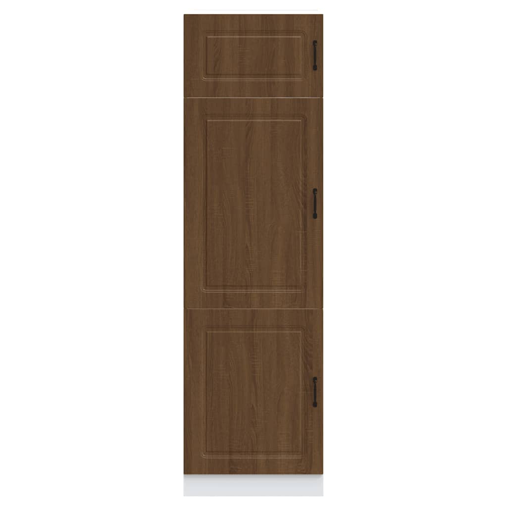 Armadio da Cucina Kalmar Rovere Marrone in Legno Multistrato