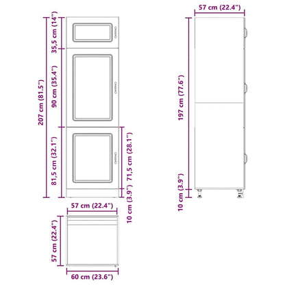 Armadio da Cucina Kalmar Rovere Marrone in Legno Multistrato | homemem39