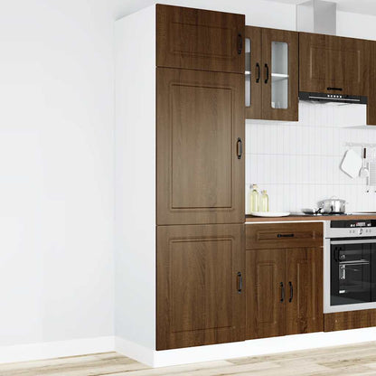 Armadio da Cucina Kalmar Rovere Marrone in Legno Multistrato