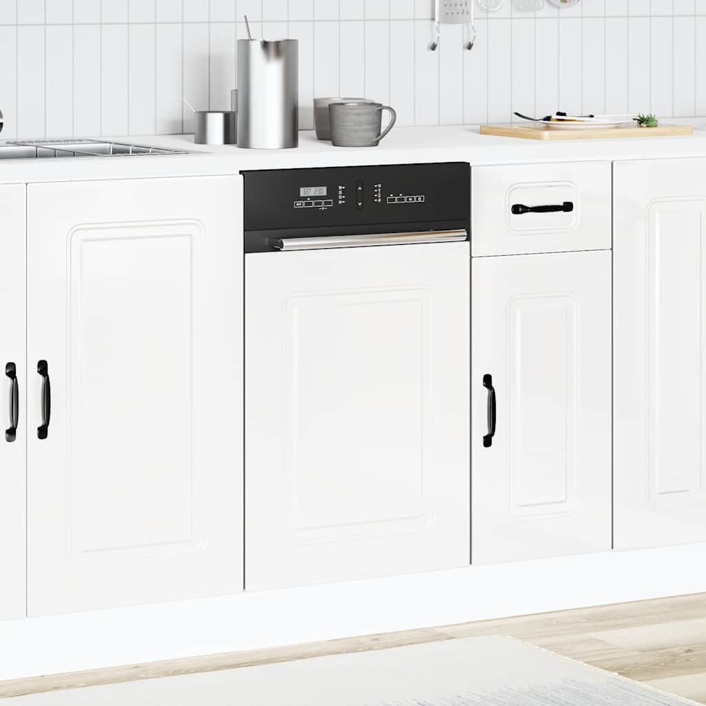 Pannello Lavastoviglie Kalmar Bianco Lucido 45x1,5x57 cm | homemem39