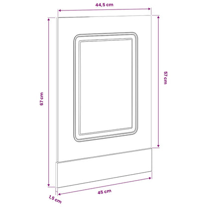 Pannello Lavastoviglie Kalmar Rovere Sonoma 45x1,5x57 cm | homemem39