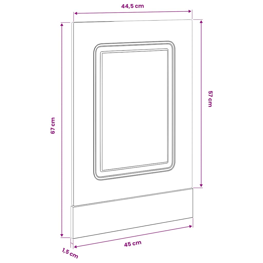 Pannello Lavastoviglie Kalmar Grigio Sonoma 45x1,5x57 cm | homemem39