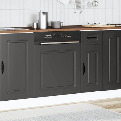 Pannello Lavastoviglie Kalmar Nero 60x1,5x57 cm in Truciolato