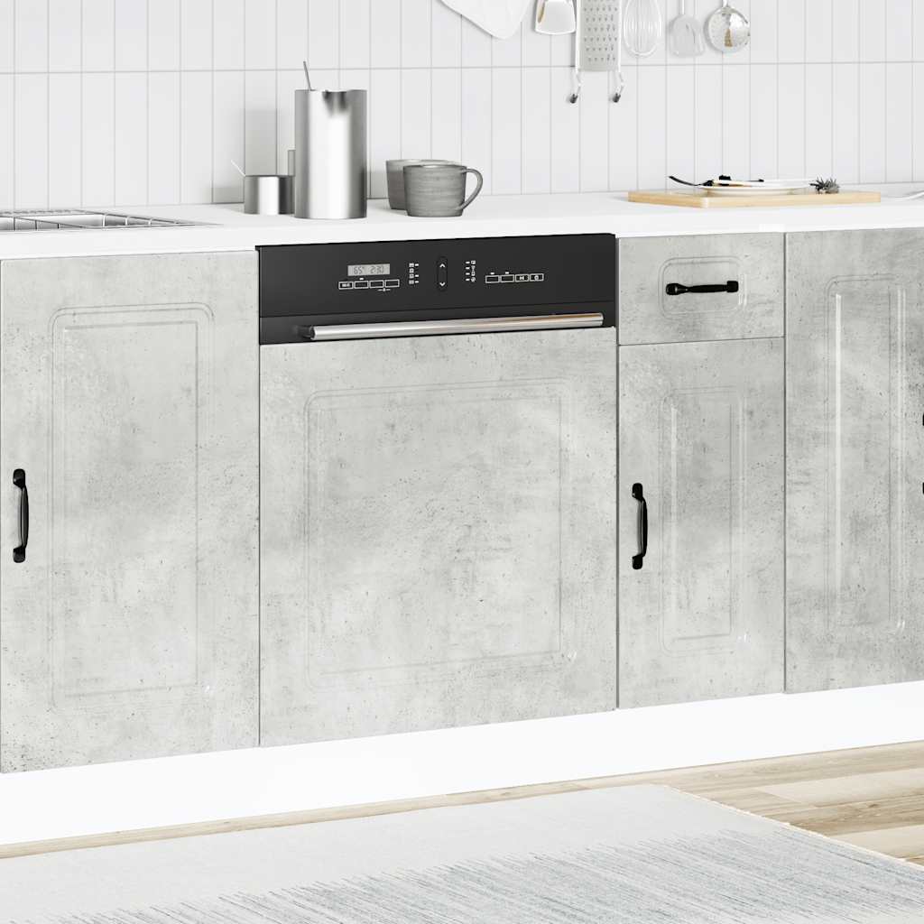 Pannello Lavastoviglie Kalmar Grigio Cemento 60x1,5x57 cm