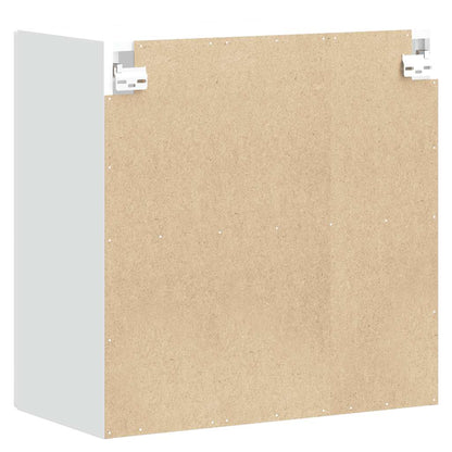 Pensile da Cucina con Porta in Vetro Kalmar Bianco Truciolato - homemem39