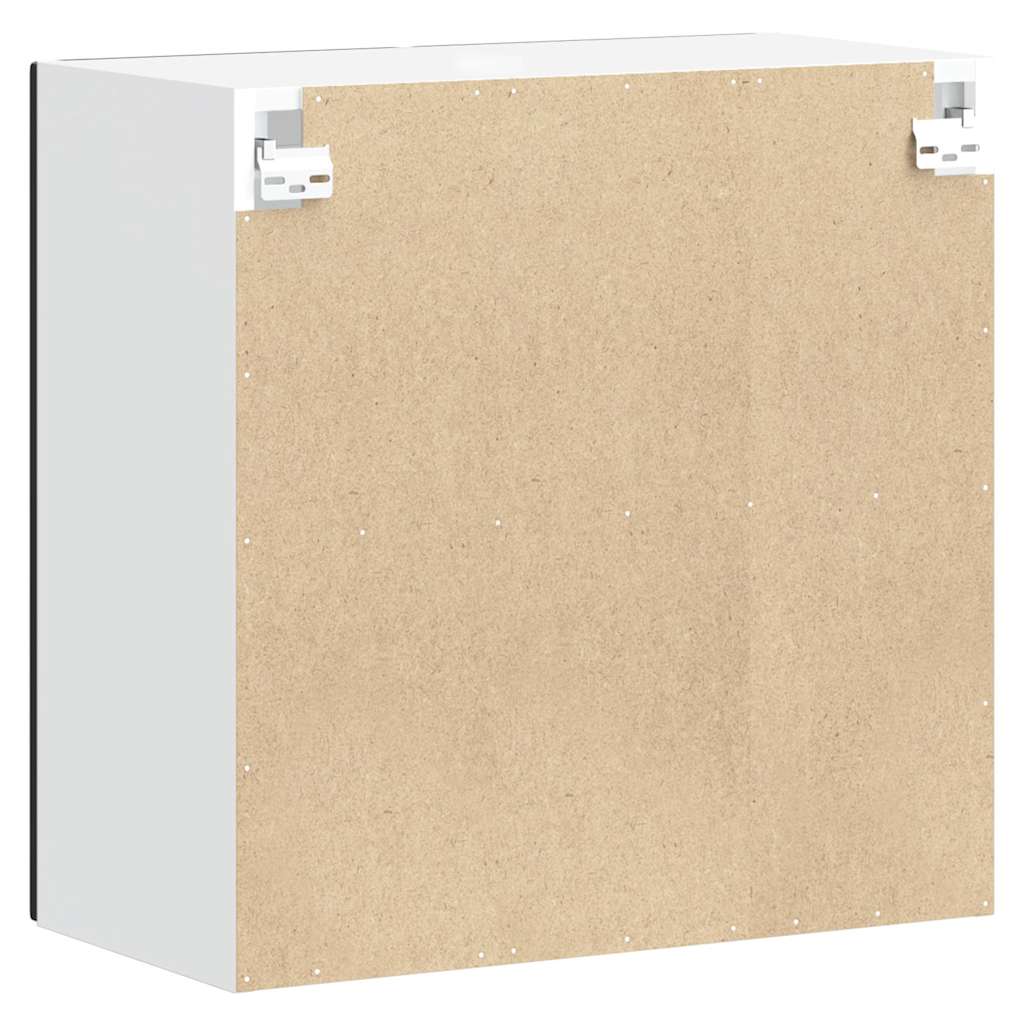 Pensile da Cucina con Porta in Vetro Kalmar Nero Truciolato - homemem39