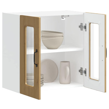 Pensile da Cucina con Porta in Vetro Kalmar Rovere Artigianale - homemem39