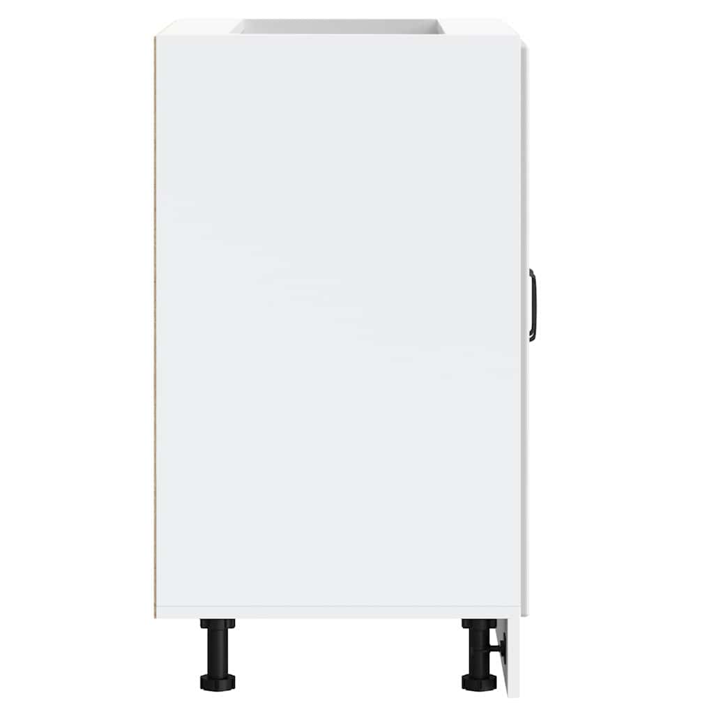 Mobile Base Lavello Lucca Bianco Lucido in Legno Multistrato - homemem39