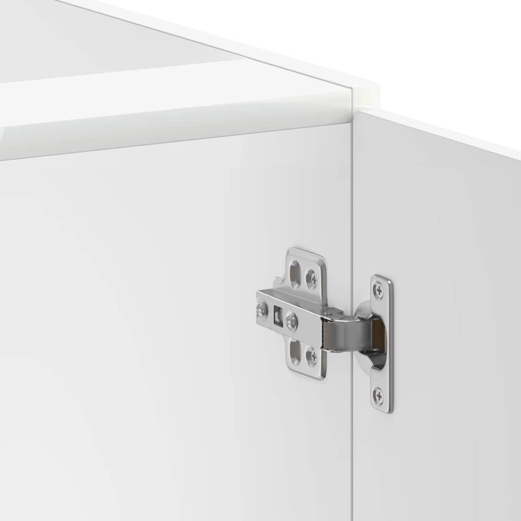 Mobile Base Lavello Lucca Bianco Lucido in Legno Multistrato - homemem39