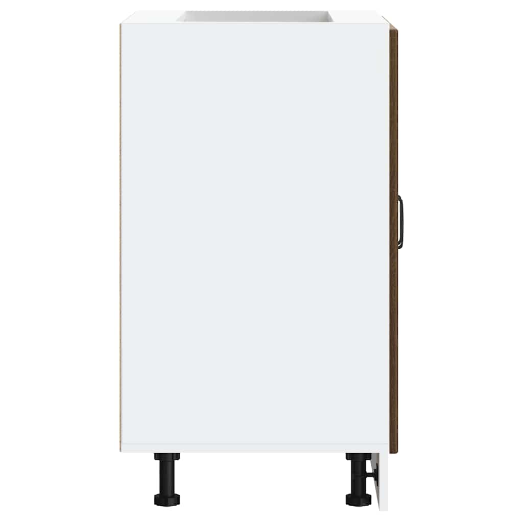 Mobile Base Lavello Lucca Rovere Marrone in Legno Multistrato - homemem39