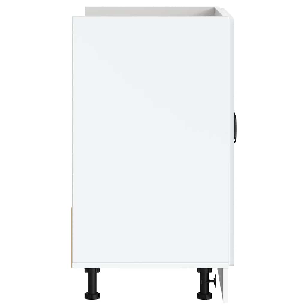 Mobile Base Lavello Lucca Bianco Lucido in Legno Multistrato - homemem39