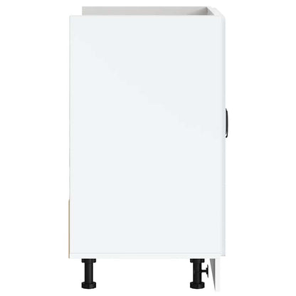 Mobile Base Lavello Lucca Bianco Lucido in Legno Multistrato - homemem39