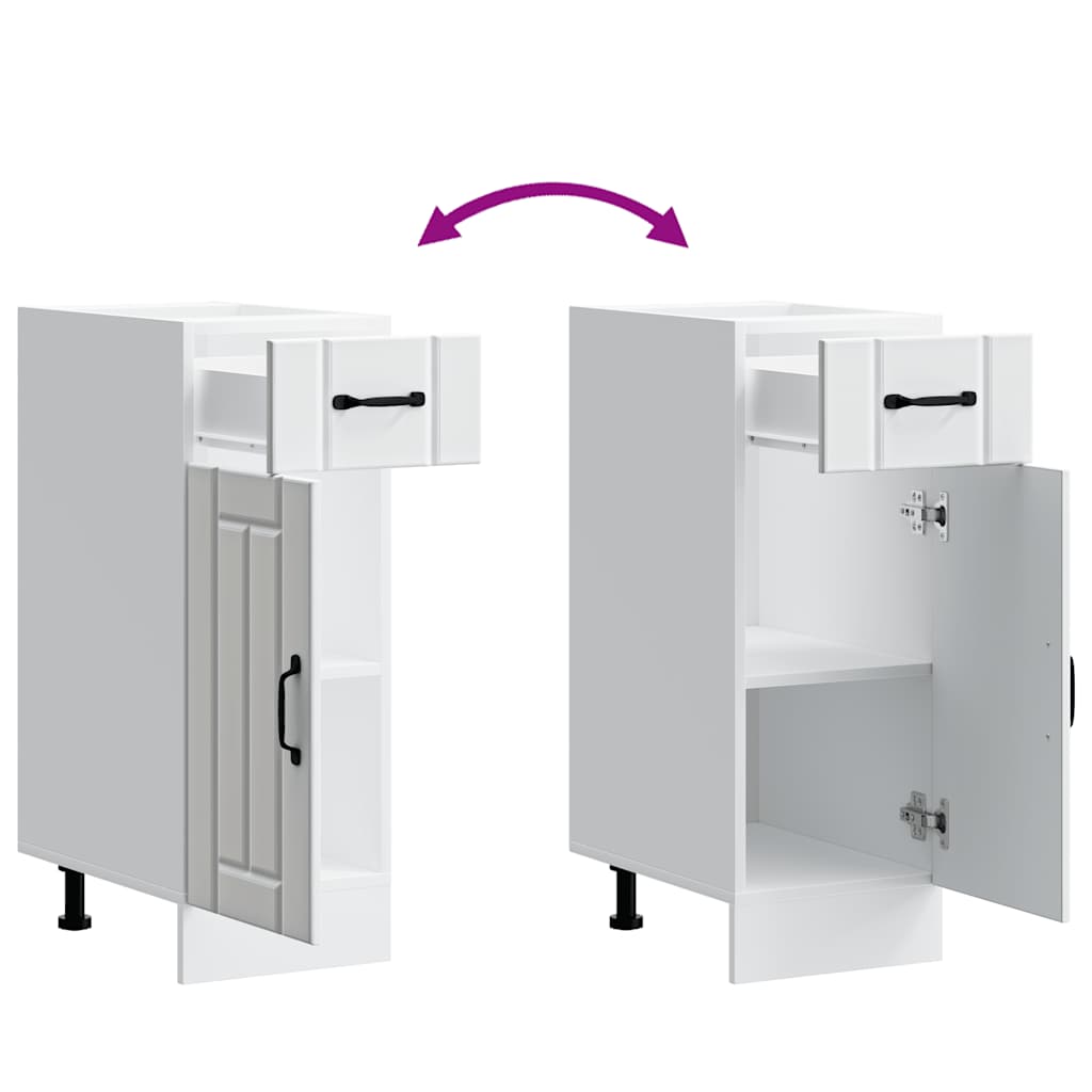 Base da Cucina Lucca Bianco in Legno Multistrato - homemem39