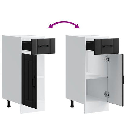 Base da Cucina Lucca Nero in Legno Multistrato - homemem39