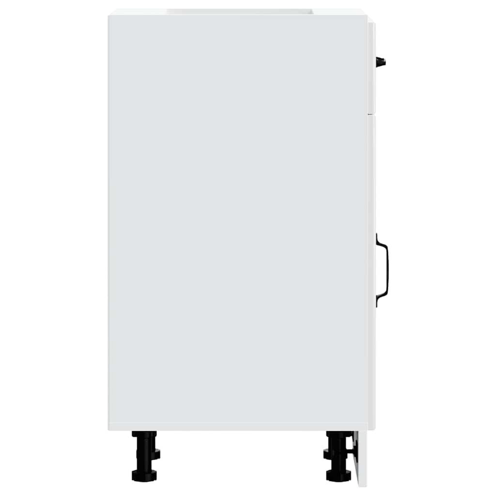 Base da Cucina Lucca Bianco Lucido in Legno Multistrato - homemem39