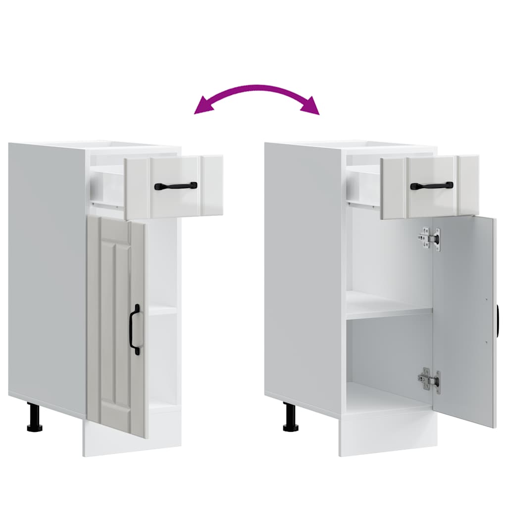 Base da Cucina Lucca Bianco Lucido in Legno Multistrato - homemem39