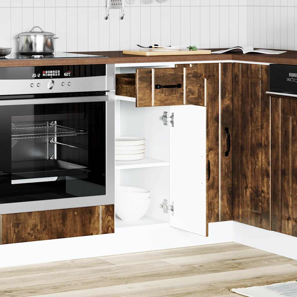 Base da Cucina Lucca Rovere Fumo in Legno Multistrato - homemem39