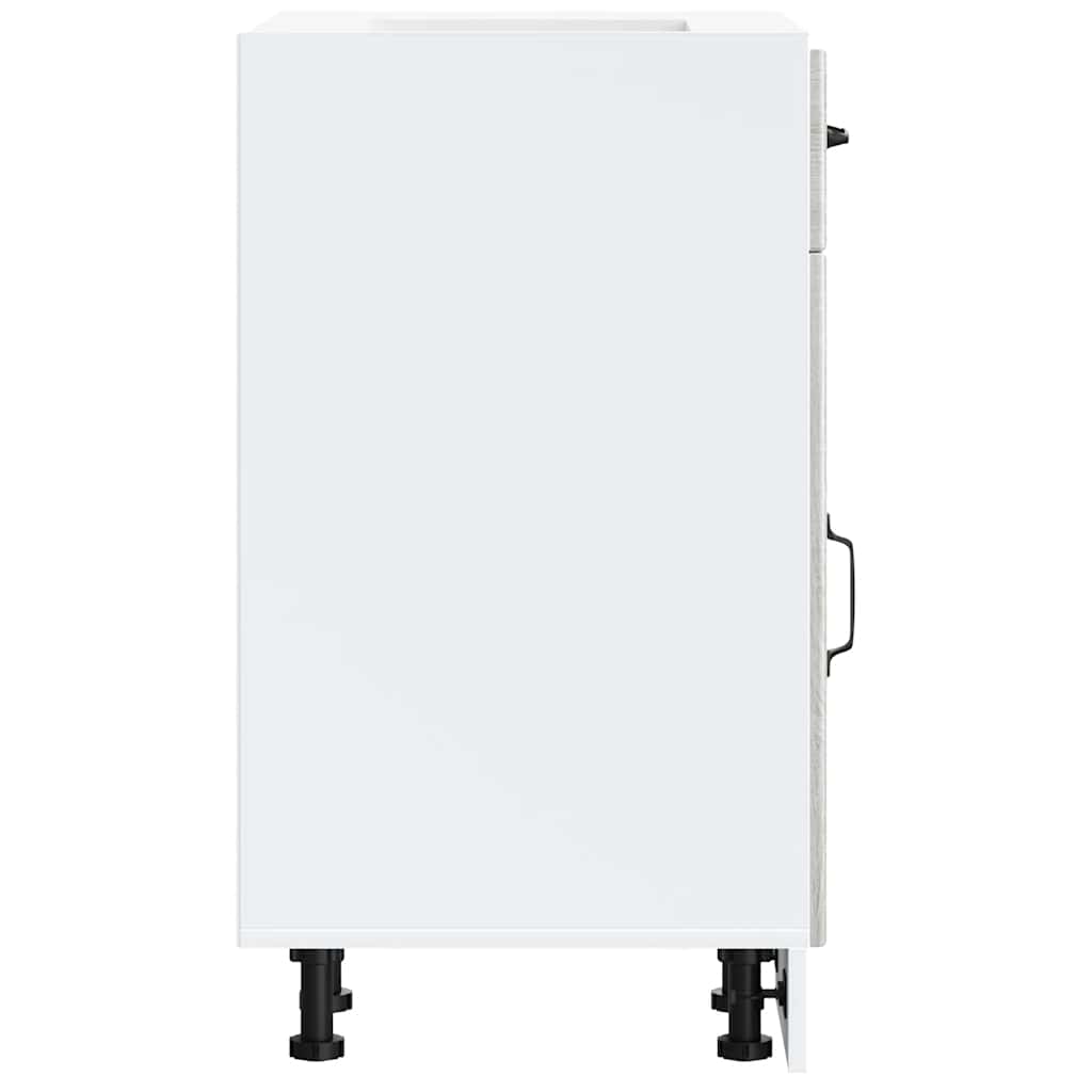 Base da Cucina Lucca Grigio Sonoma in Legno Multistrato - homemem39