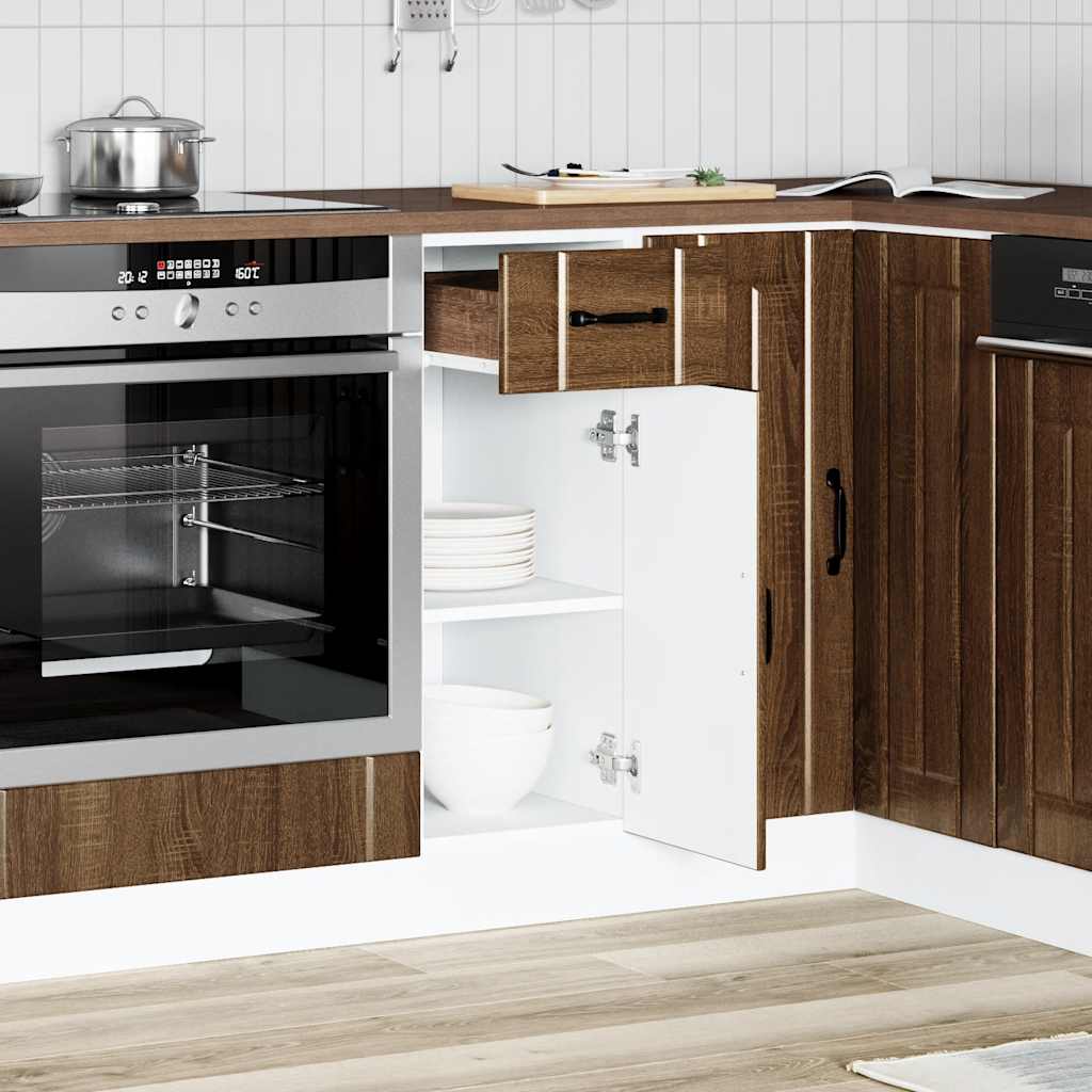 Base da Cucina Lucca Rovere Marrone in Legno Multistrato - homemem39