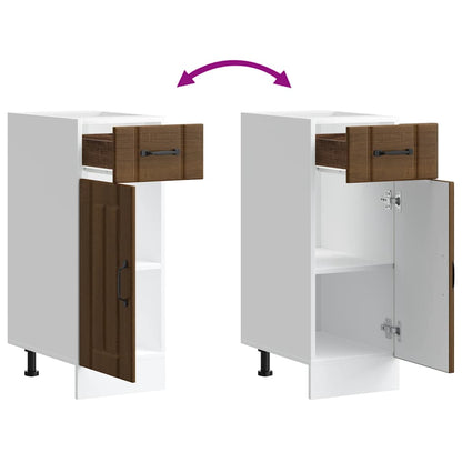 Base da Cucina Lucca Rovere Marrone in Legno Multistrato - homemem39