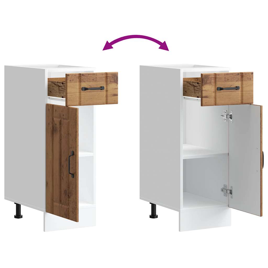 Base da Cucina Lucca Legno Antico in Legno Multistrato - homemem39